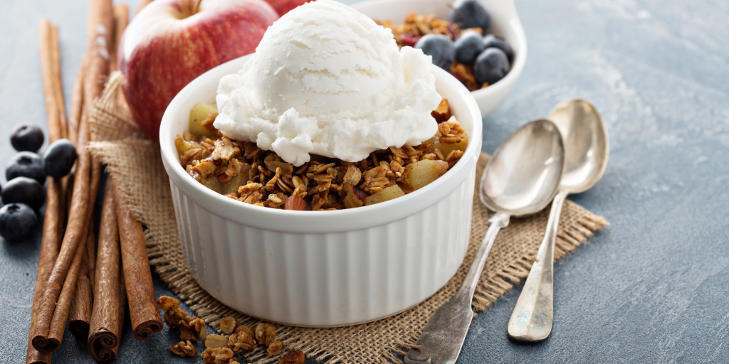 Healthier apple crisp