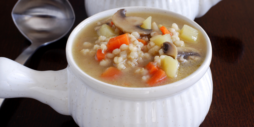 Fall Soup Recipe - Vegan Mushroom and Barley