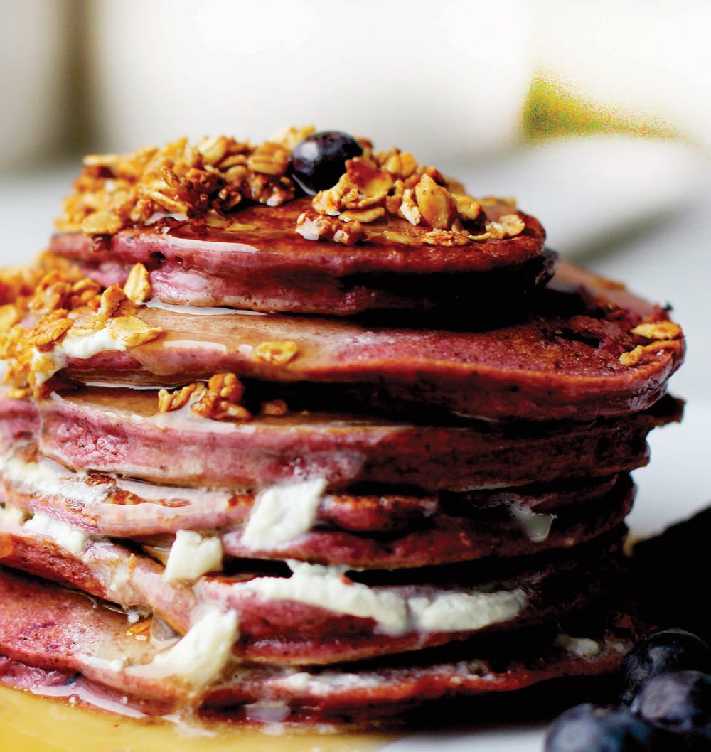 Purple Sweet Potato Pancakes