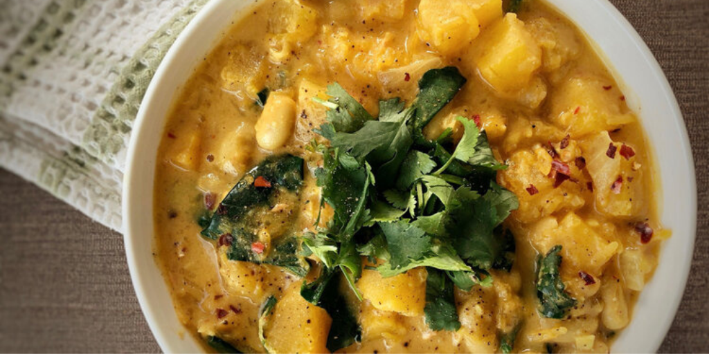 Curried Pumpkin and White Bean Stew