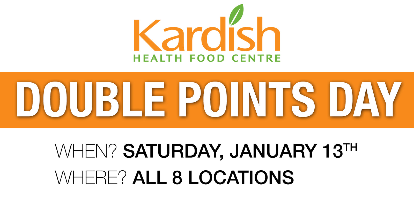 Join us for our Double Points Day!