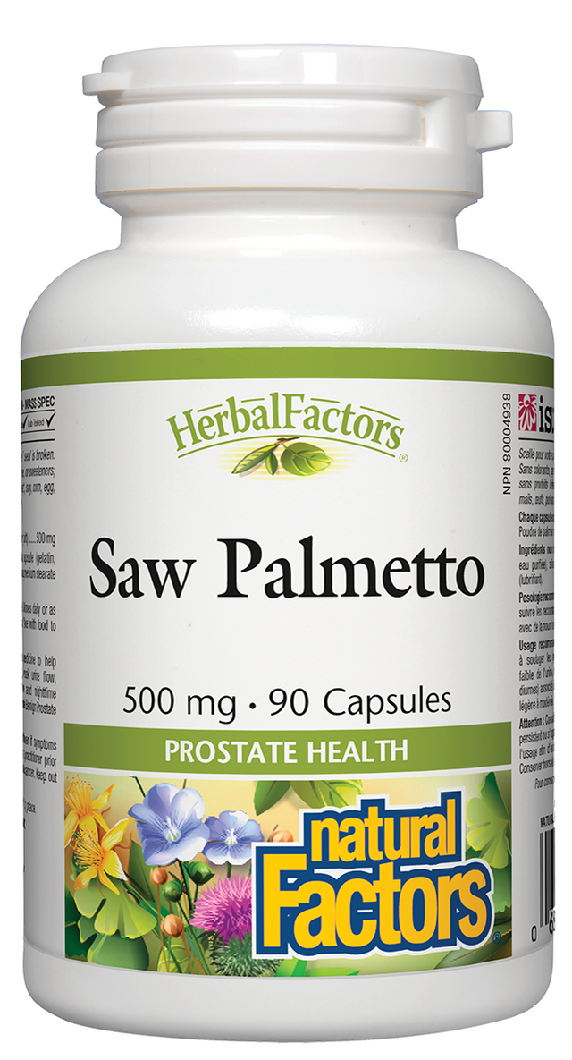 Natural Factors SAW PALMETTO BERRIES 500MG 90units