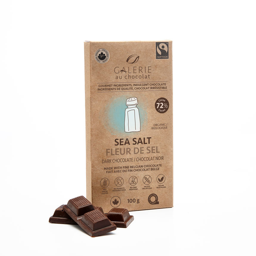 Galerie au Chocolat Dark Sea Salt Choc Bar 100g