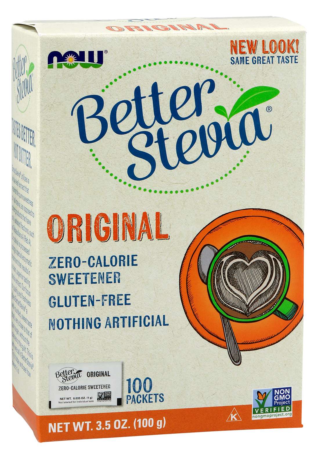 NOW Stevia Extract Packets 1g 100pk