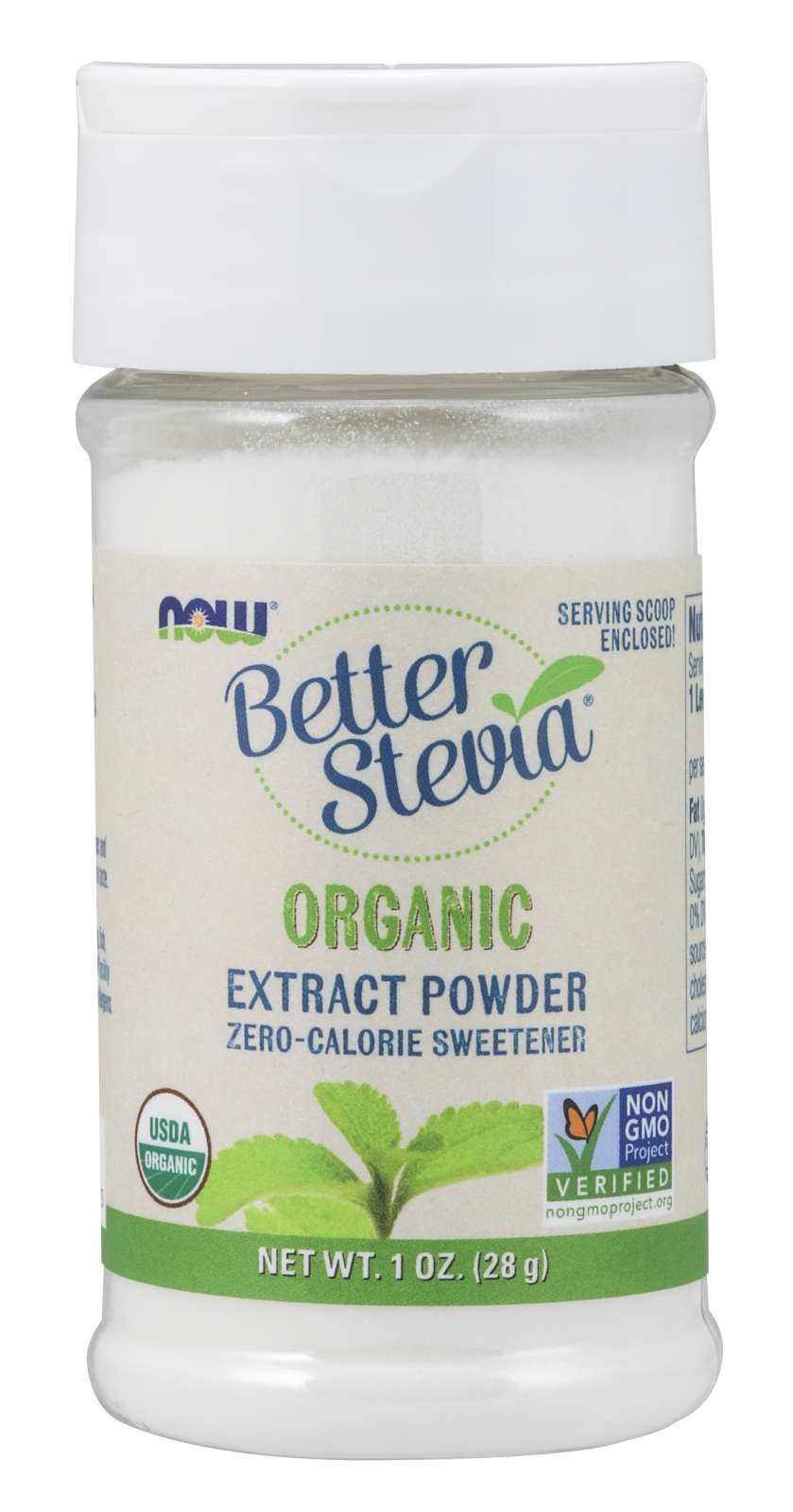 NOW Org Stevia Pwd Shaker 28g