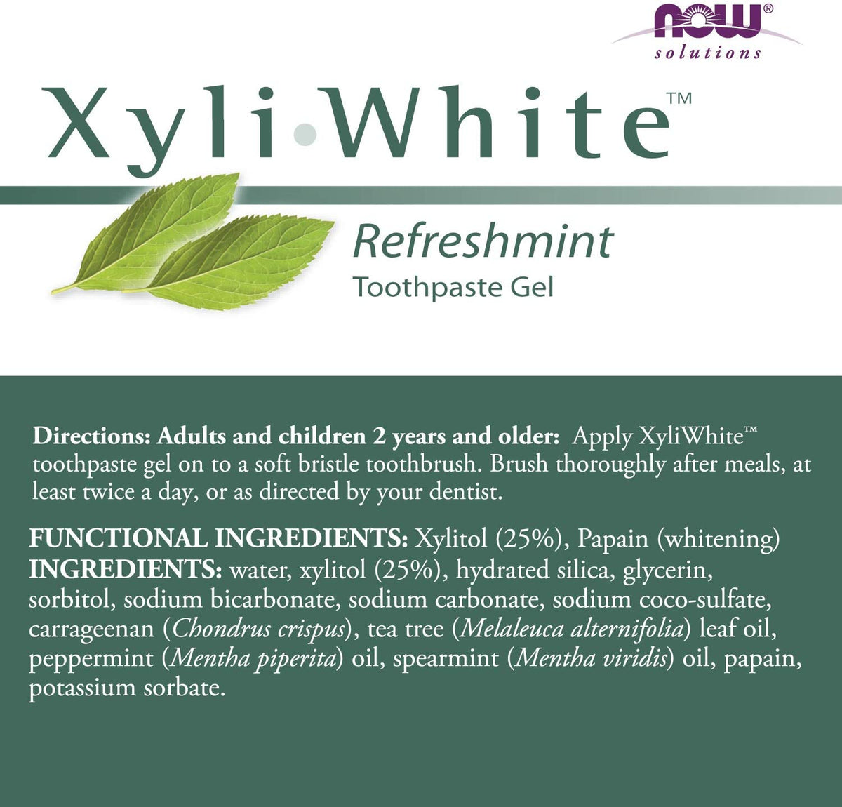 NOW Xyliwhite Toothpaste Travel Size Refresh