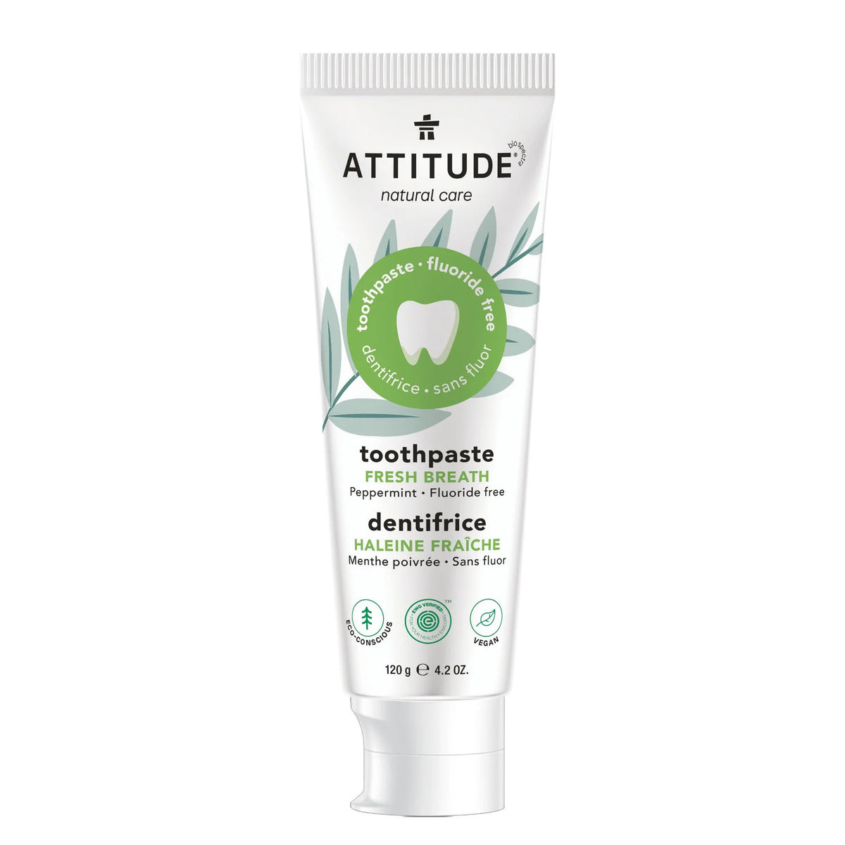 Attitude Toothpaste Fluor Free - FreshBreath 120g