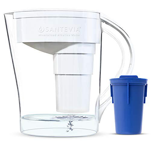 Santevia Alkaline Water Pitcher Mina White EA