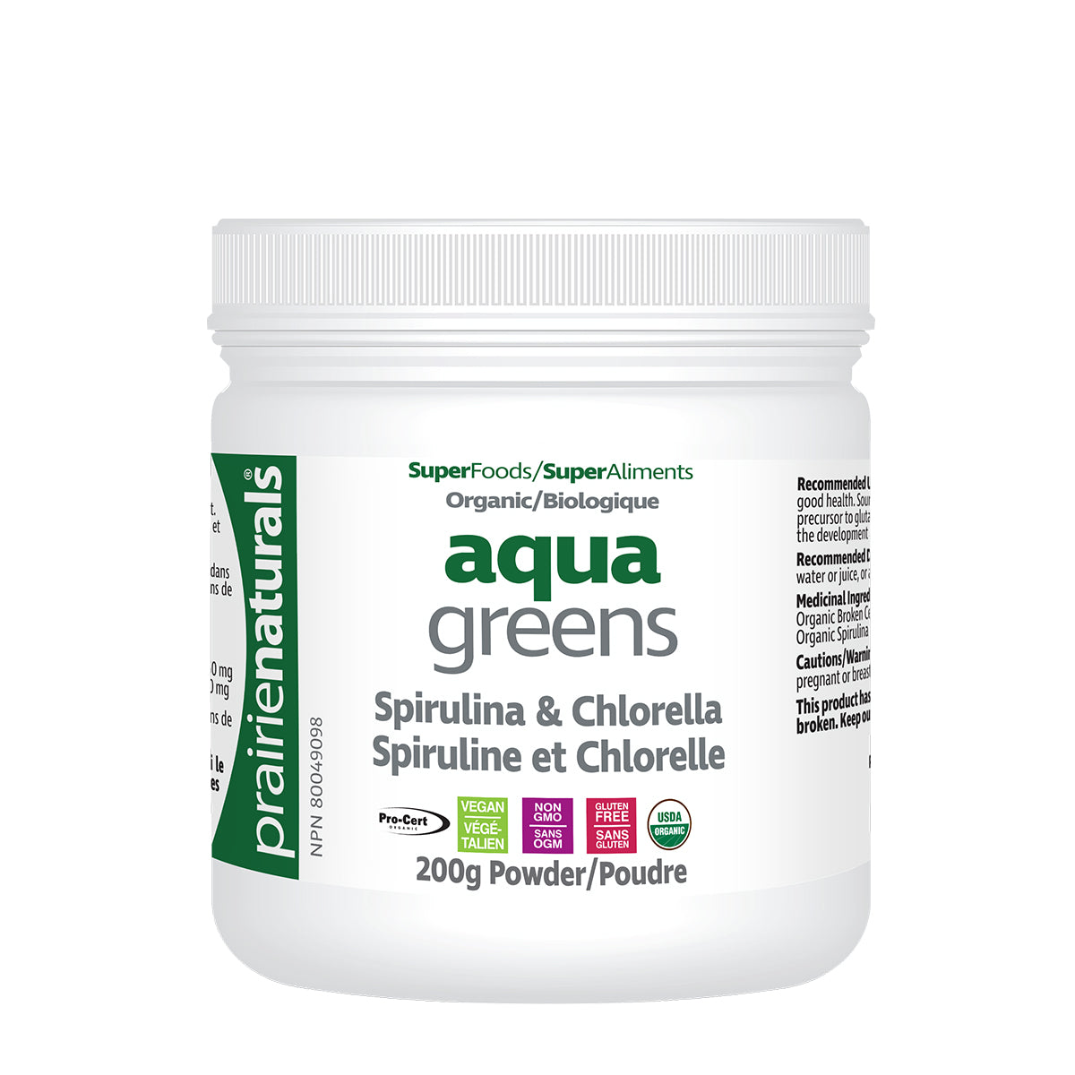 Prairie Naturals AquaGreens Powder 200g