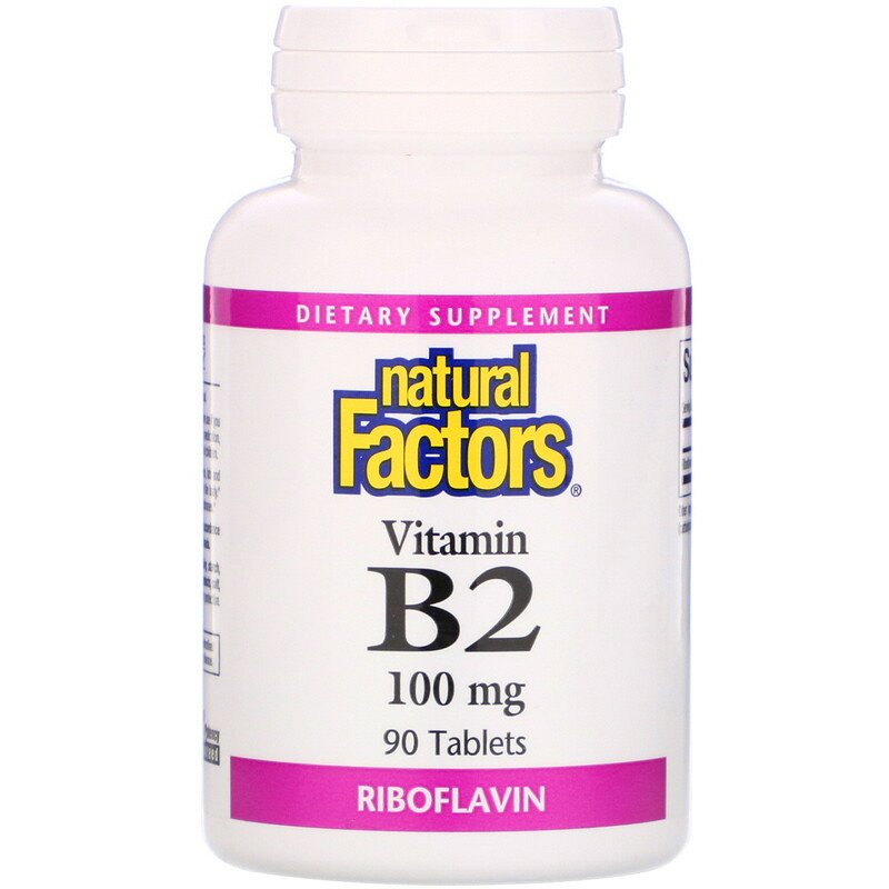 Natural Factors B-2 RIBOFLAVIN 100MG 90tabs