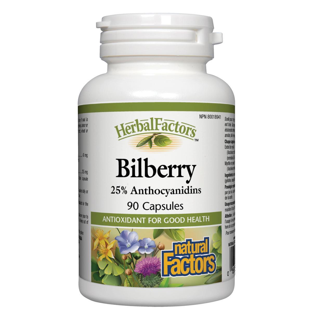 Natural Factors BILBERRY 40MG EXTRACT 90caps