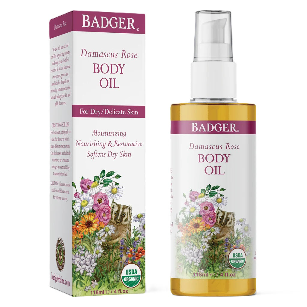 Badger Damascus Rose Antioxidant Body Oil 118ml