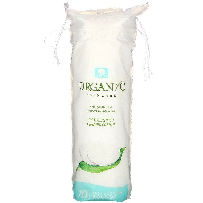 Organyc Beauty Cotton Rounds 70counts