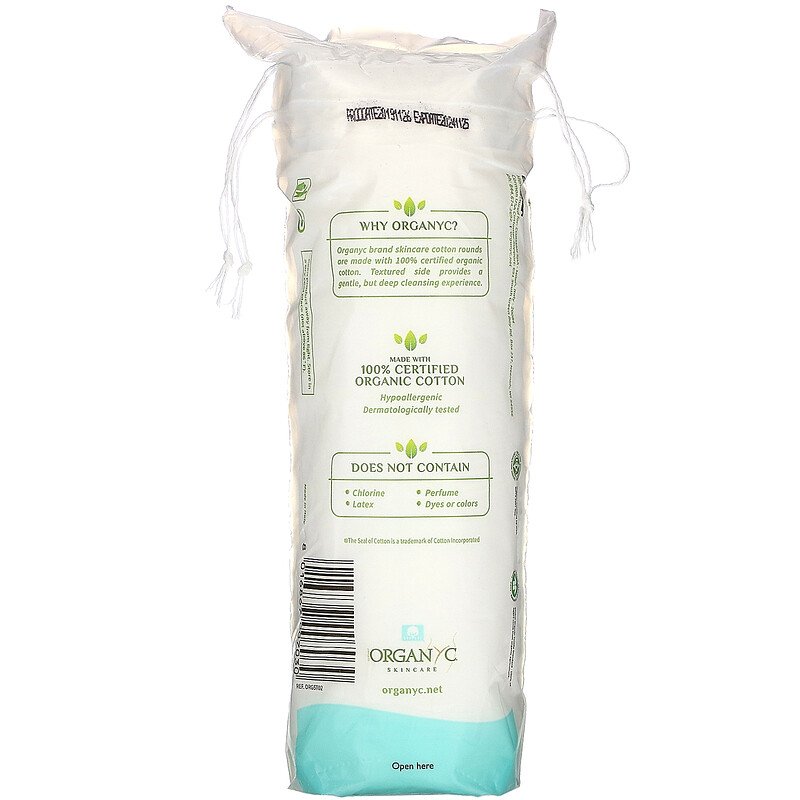 Organyc Beauty Cotton Rounds 70counts