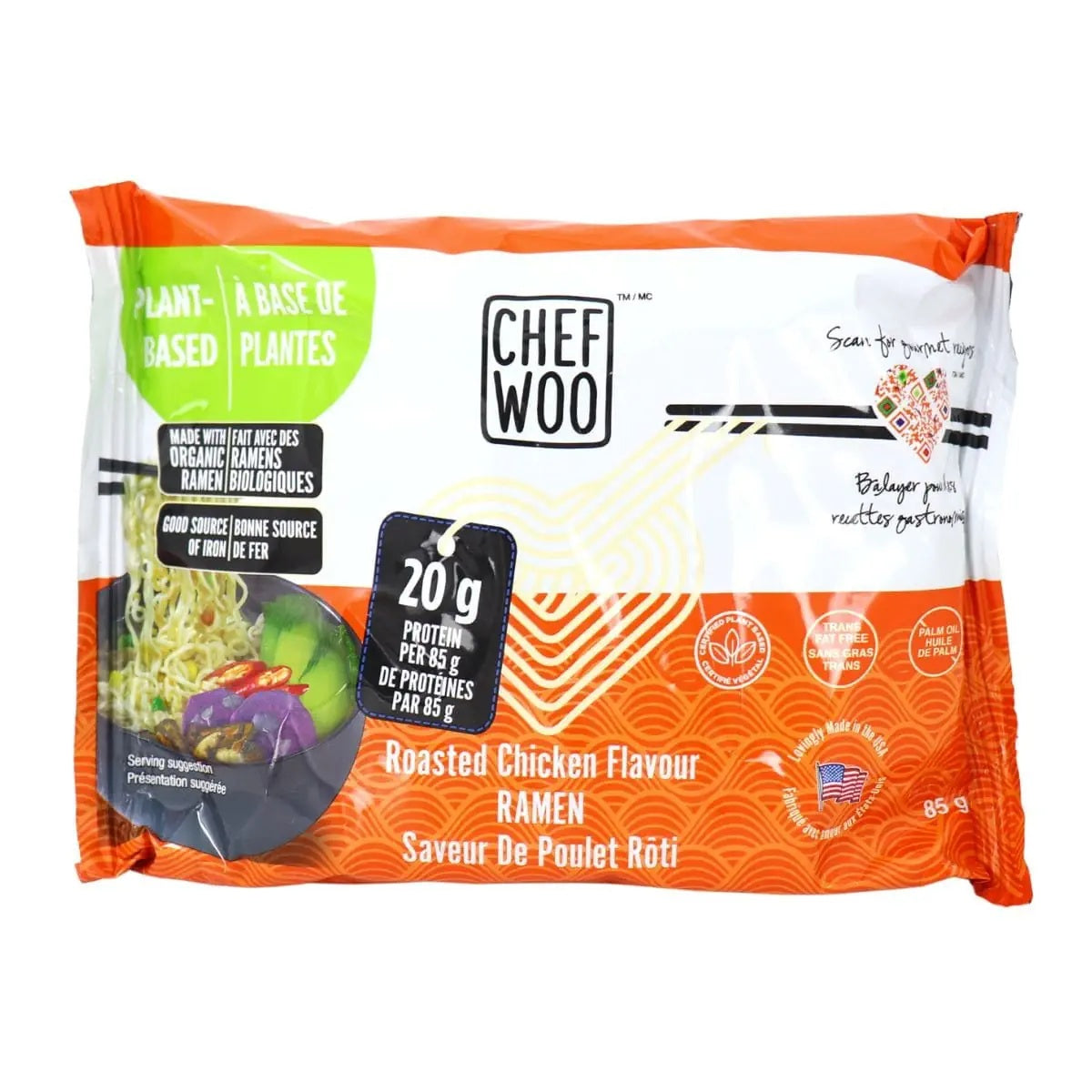 CHEF WOO Roasted Chicken Flavour Ramen 85g