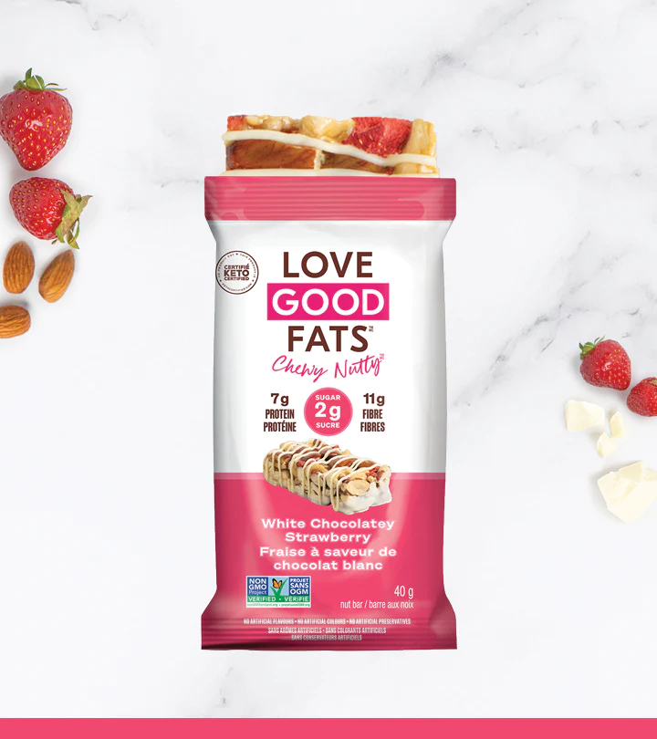 Love Good Fats White Chewy Chocolatey Strawberry 39g