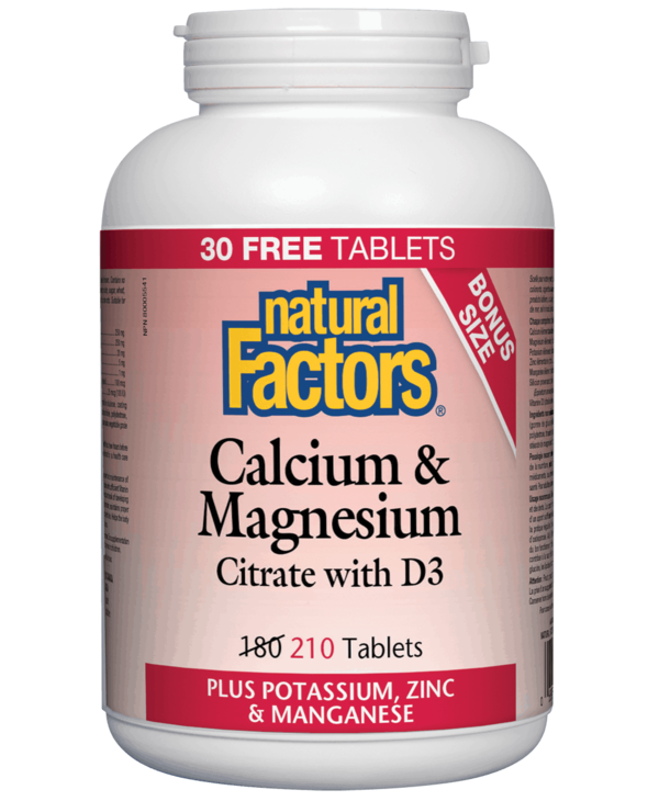 Natural Factors Calcium &amp; Magnesium with D 210tabs