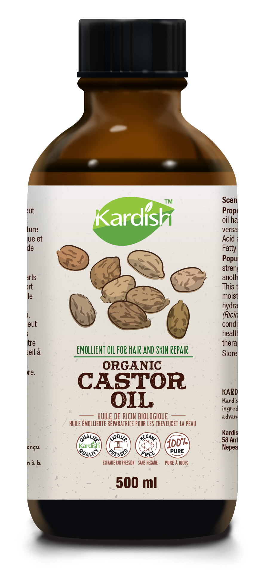 Kardish Organic Castor Oil 500ml