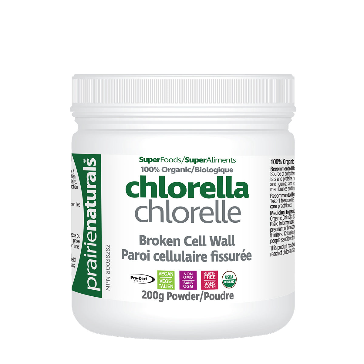 Prairie Naturals Chlorella Powder 200g