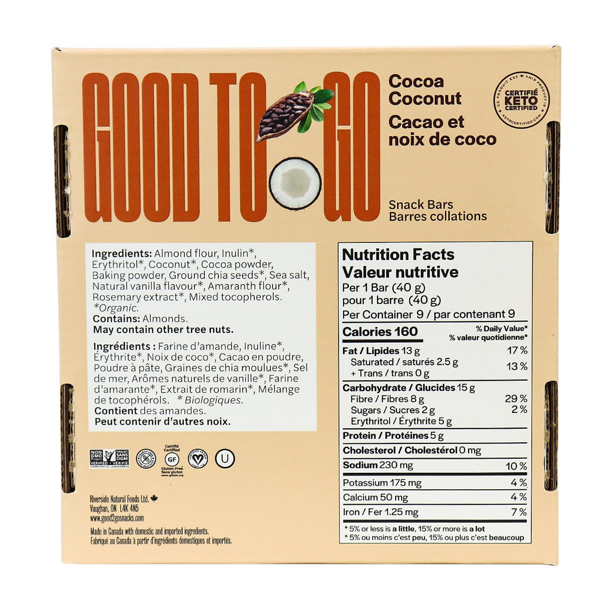 Good To Go Soft Baked Bar Cocoa Coconut 40g