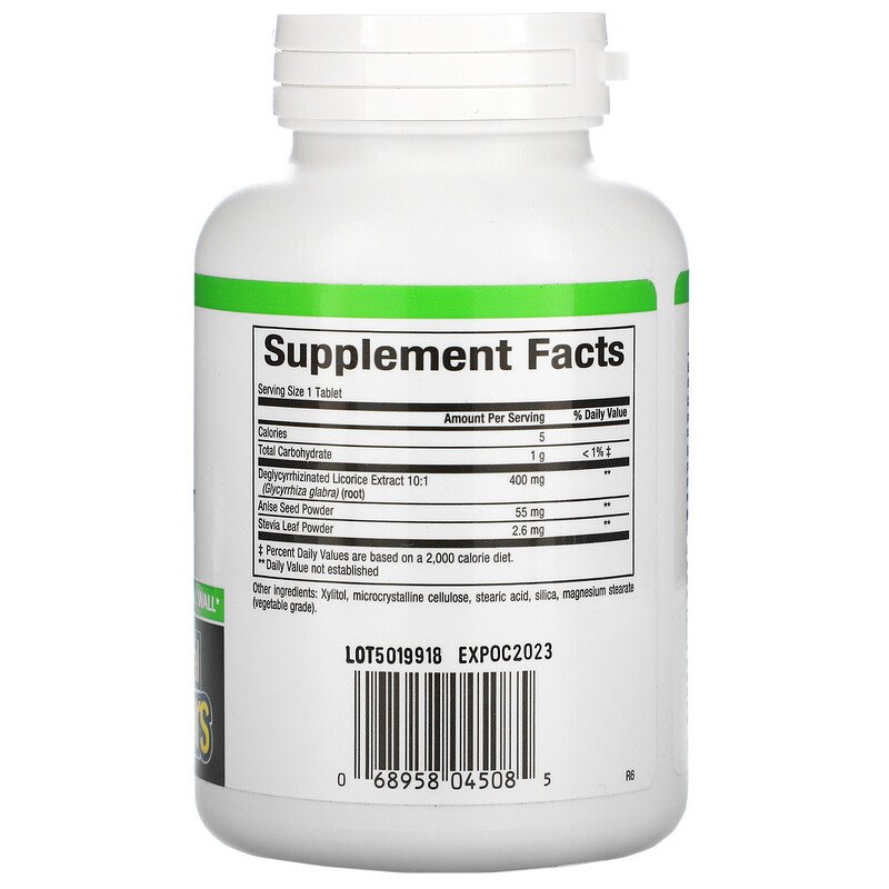 Natural Factors DGL-DEGL LICORICE ROOT 90tabs