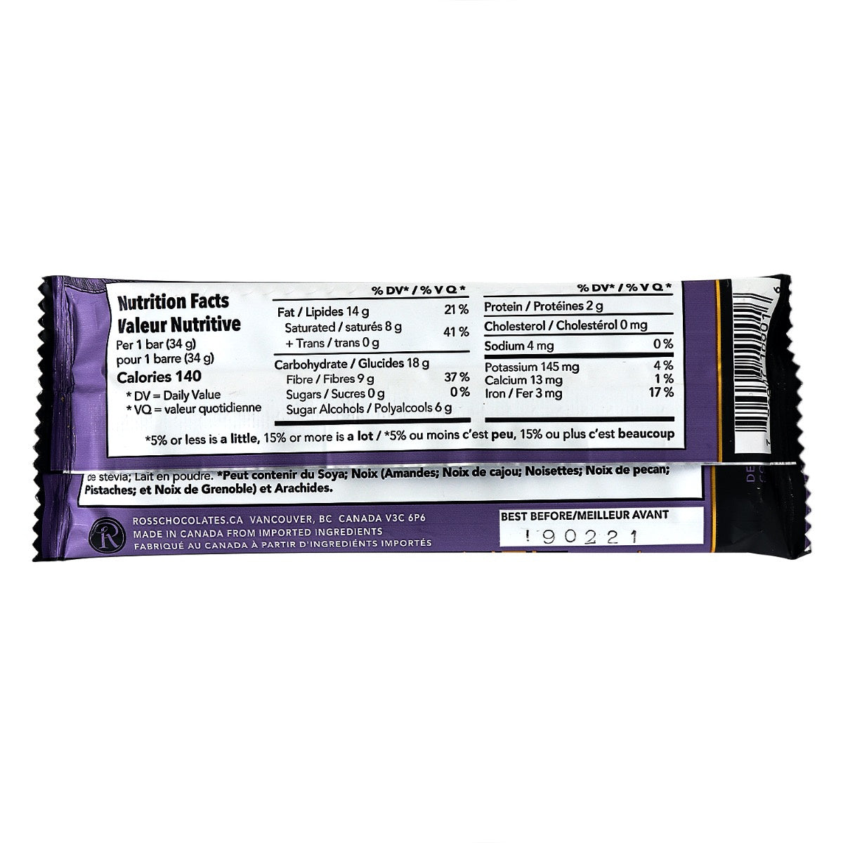 Ross Dark Chocolate with Sea Salt 34g