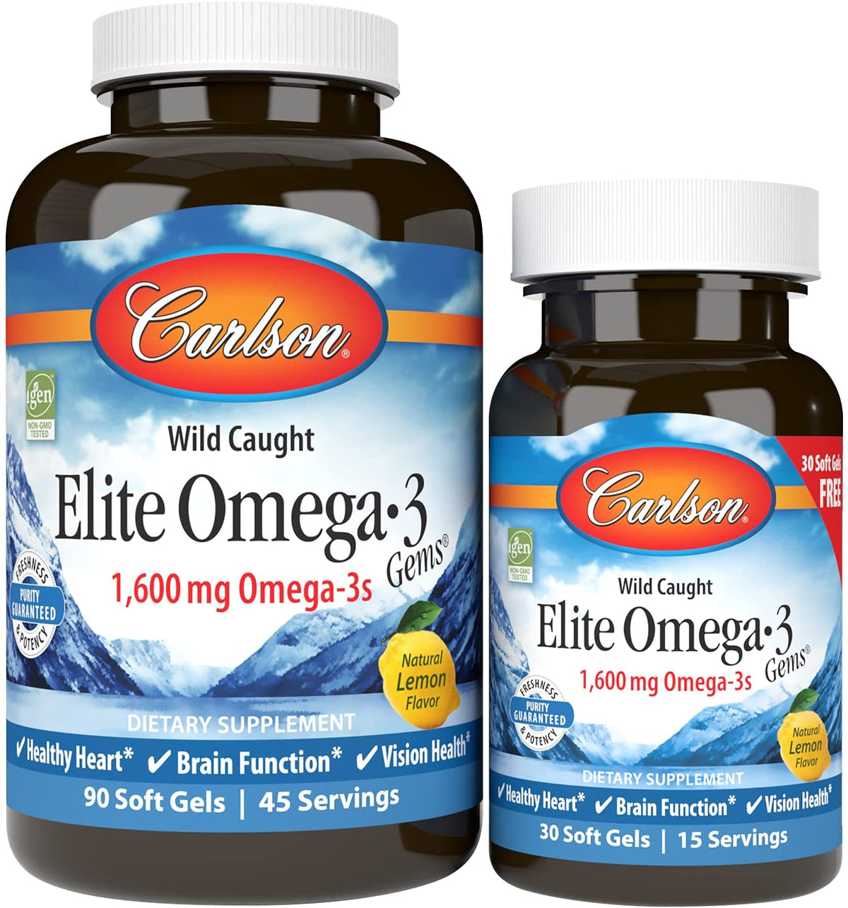 Carlson Laboratories Elite Omega-3 Gems 90+30soft gels