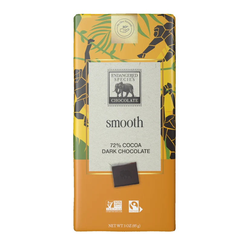 Endangered Species Dark Chocolate Bar Smooth Chimpanzee (Pg
