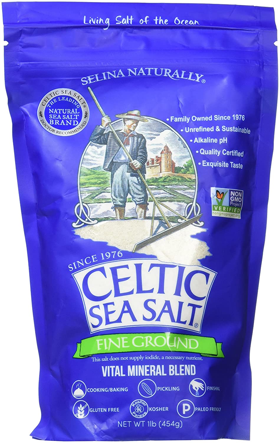 Celtic Sea Salt Fine Ground Celtic Sea Salts 454g