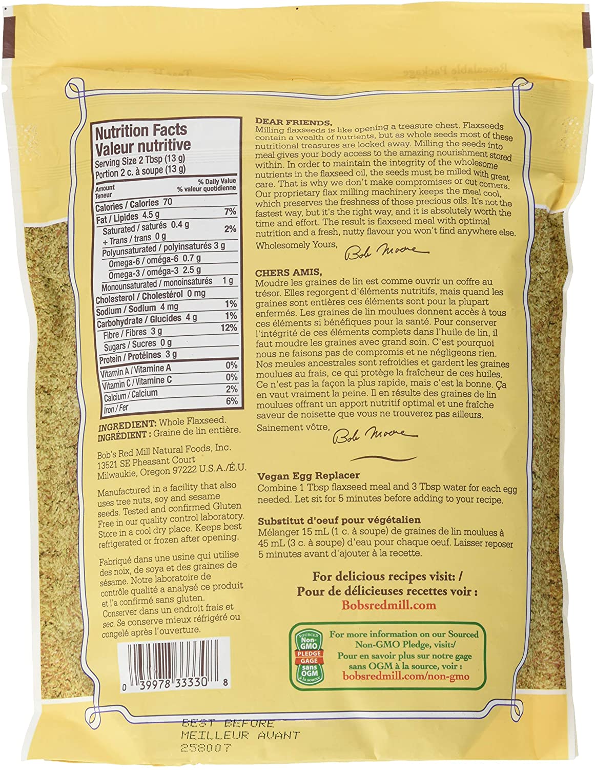 Bobs Red Mill Flaxseed Meal 453g