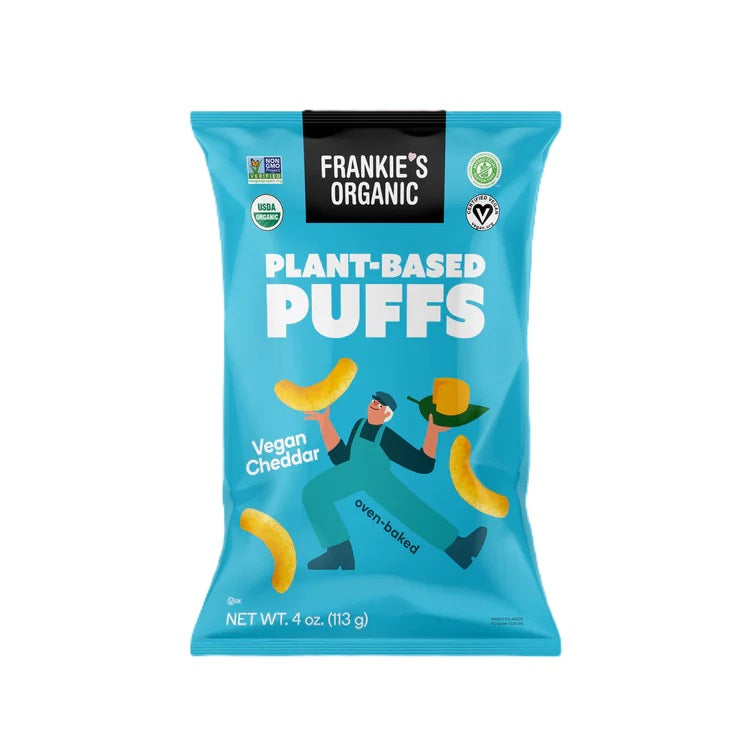 Frankie&#39;s Organic Vegan Cheddar Plant-Based Puffs 113g