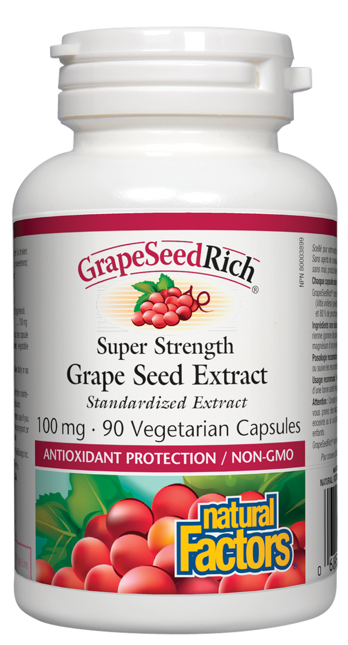 Natural Factors Grapeseedrich Superstrength 100mg 90caps