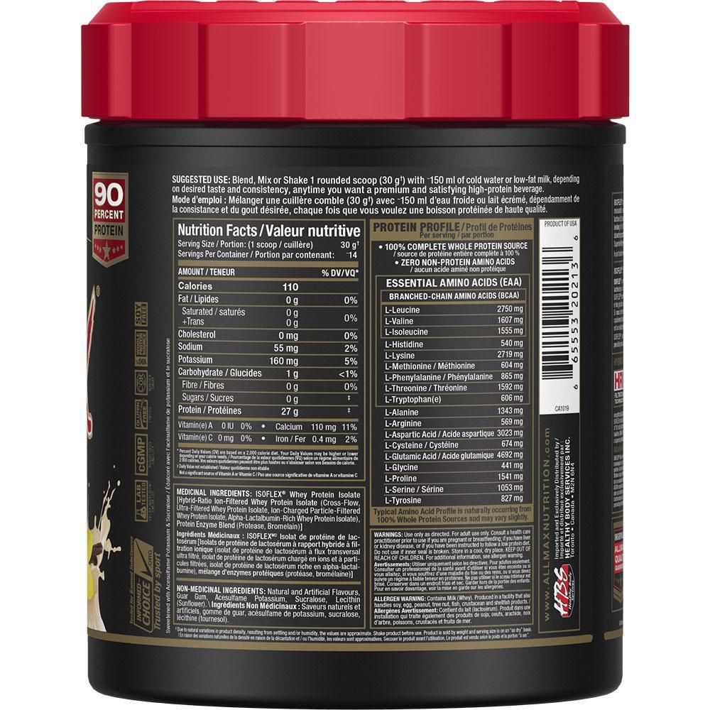 Allmax Nutrition IsoFlex Vanilla 908g