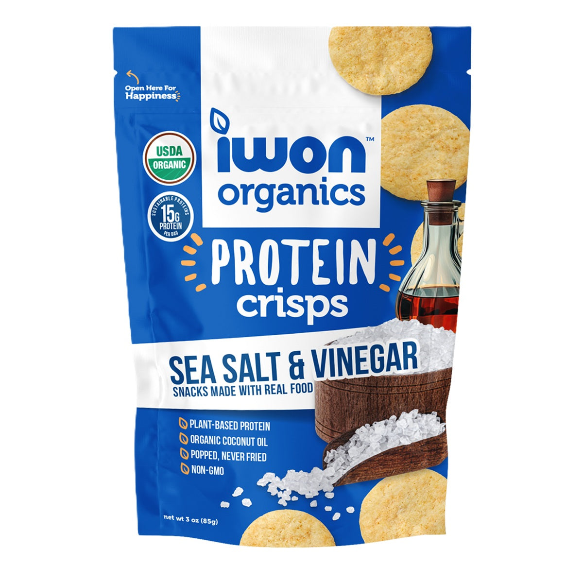 Iwon Protein Crisps - Sea Salt &amp; Vinegar 85g