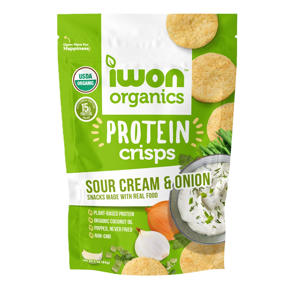 Iwon Sour Cream and Onion Crisps 85g