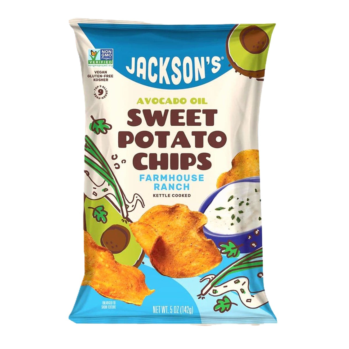 Jackson&#39;s Sweet Potato Chips- Farmhouse Ranch 142g