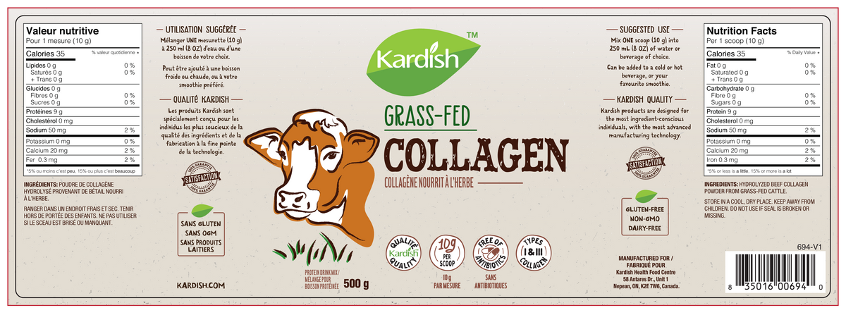 Kardish Grass-Fed Collagen 500g