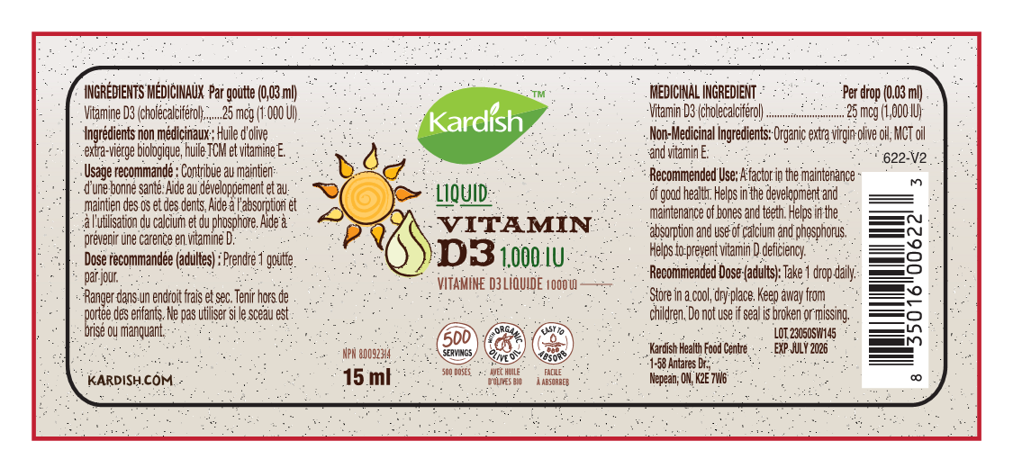 Kardish Vitamin D3 1000IU 15ml