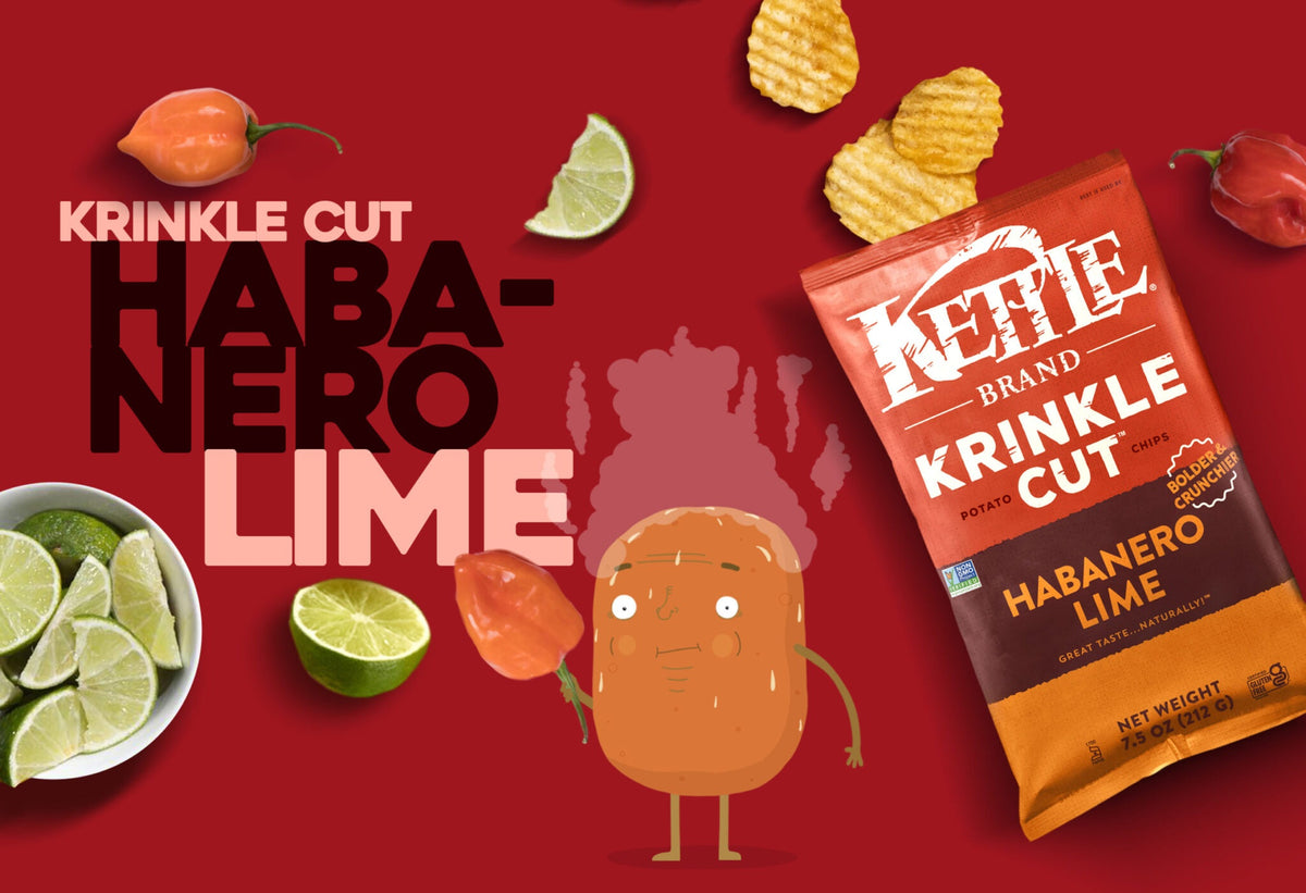 Kettle Chips Habanero Lime Krinkle Cut 198g