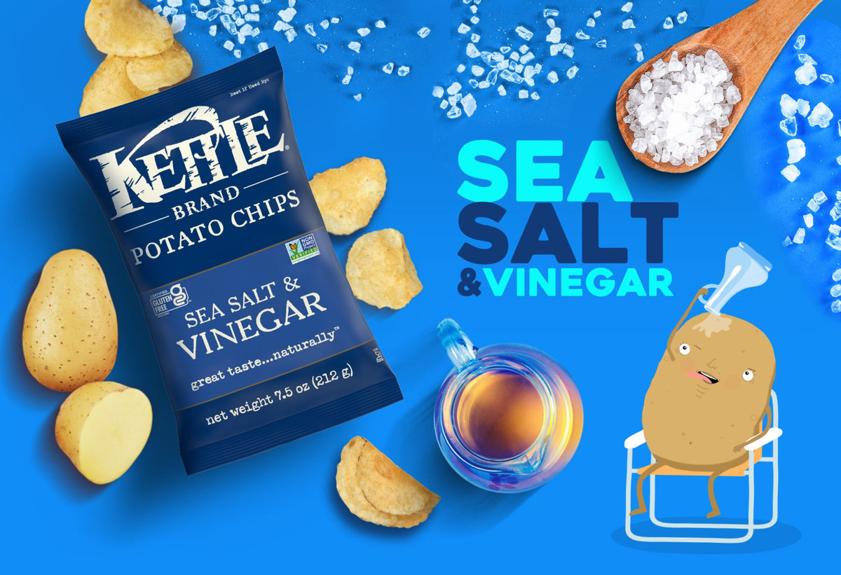 Kettle Chips Sea Salt &amp; Vinegar 198g