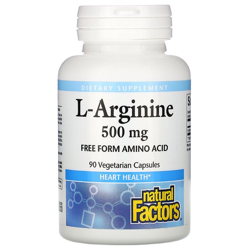 Natural Factors L-ARGININE 500mg 90caps