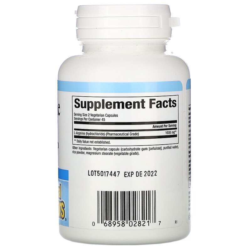 Natural Factors L-ARGININE 500mg 90caps