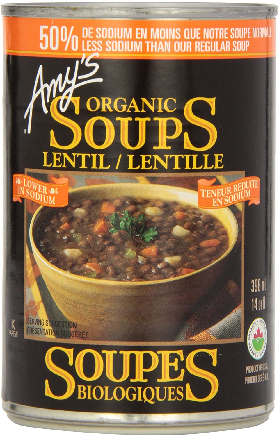 Amys Kitchen Low Sodium Lentil Soup 398ml