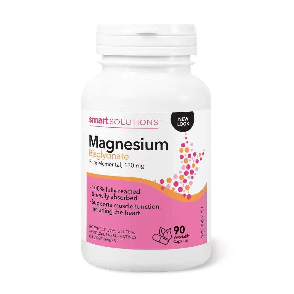 Smart Solutions Magnesium Bisglycinate 130mg 90vcaps