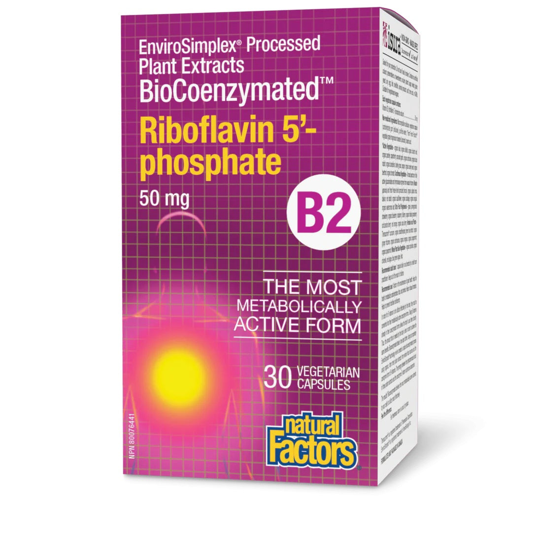 Natural Factors BioCoenzymated Riboflavin 5 Phosphate 50