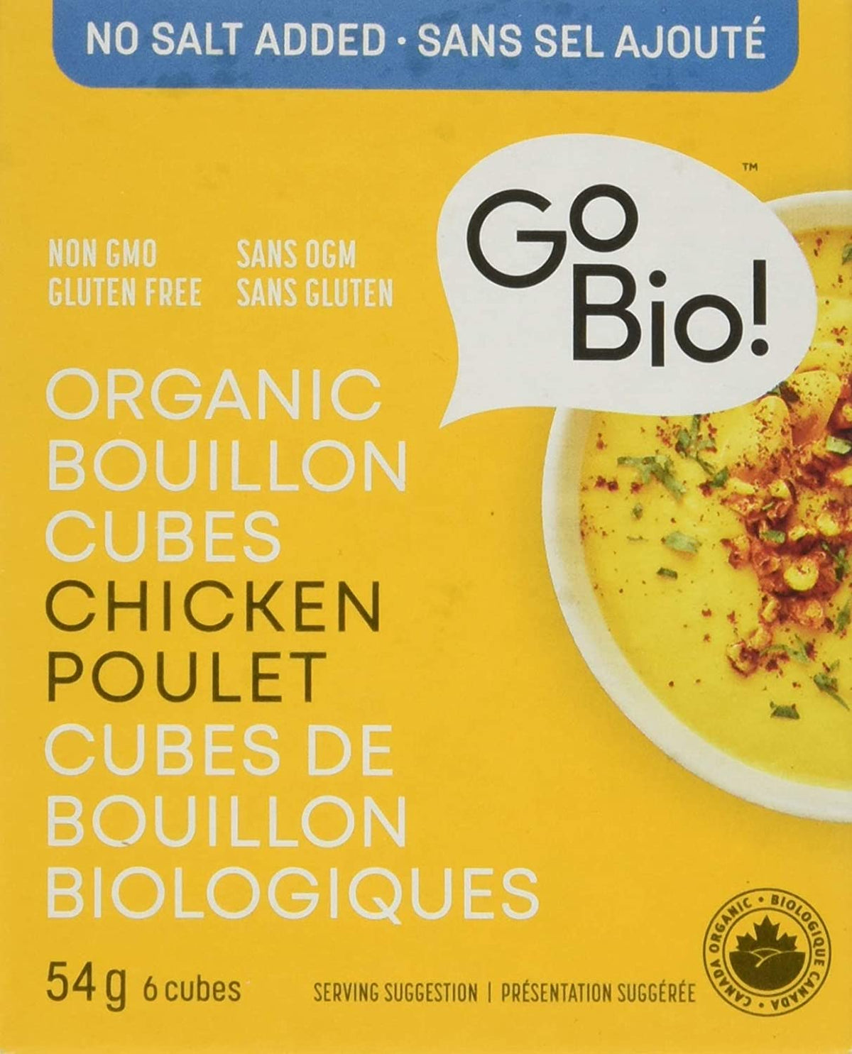 GoBio! Chicken Cubes No Salt Added Org. 54g