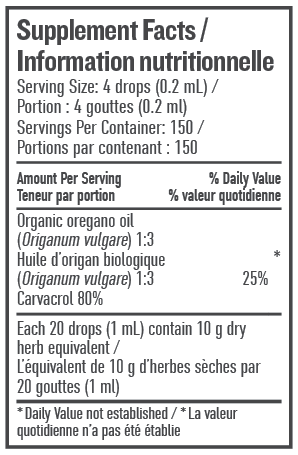 Botanica Oregano Oil Regular Strength 1:3 15ml