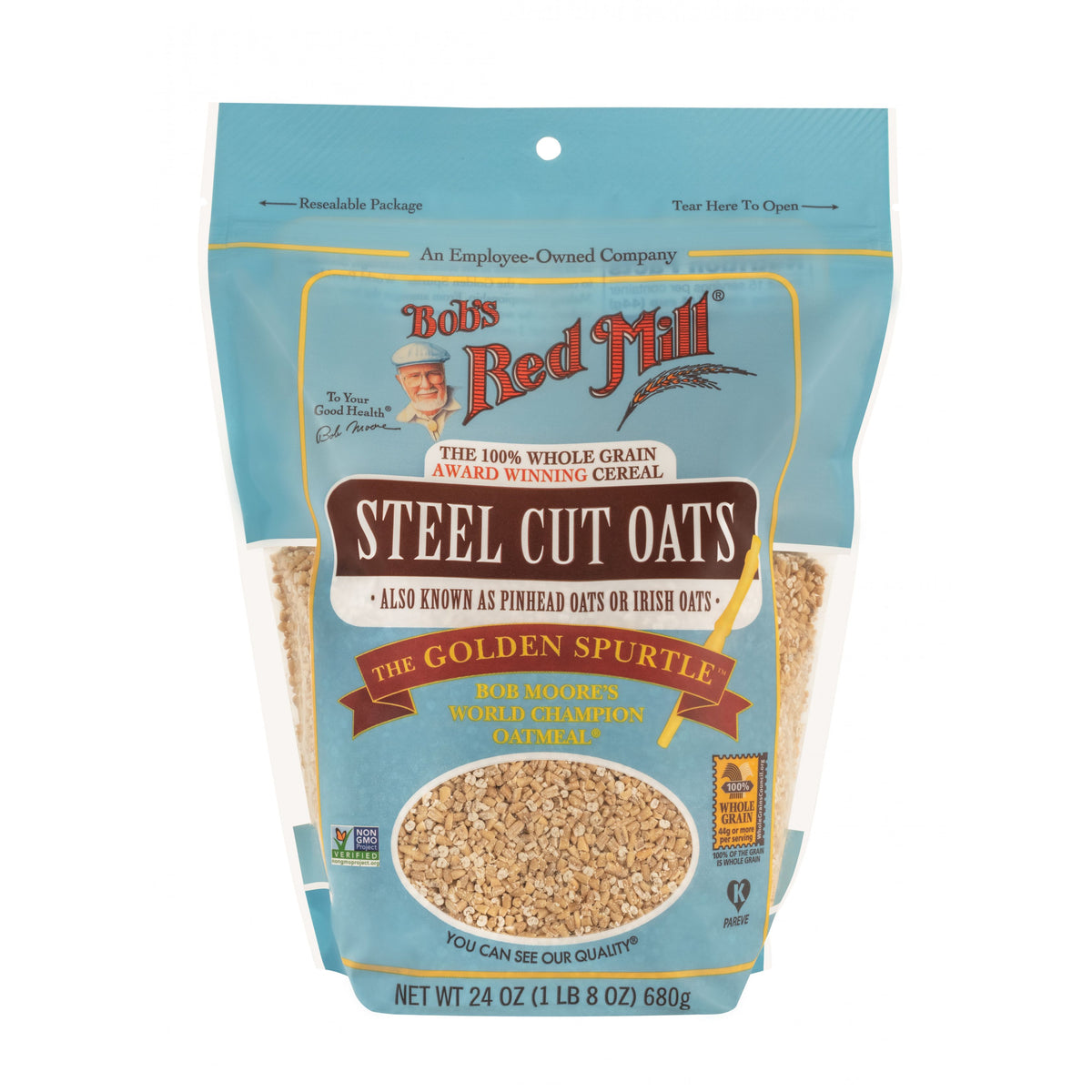 Bobs Red Mill Org Steel Cut Oats Gluten Free 680g