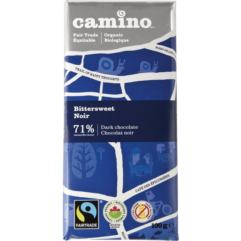 Camino Organic Bittersweet Dark Chocolate Bar [