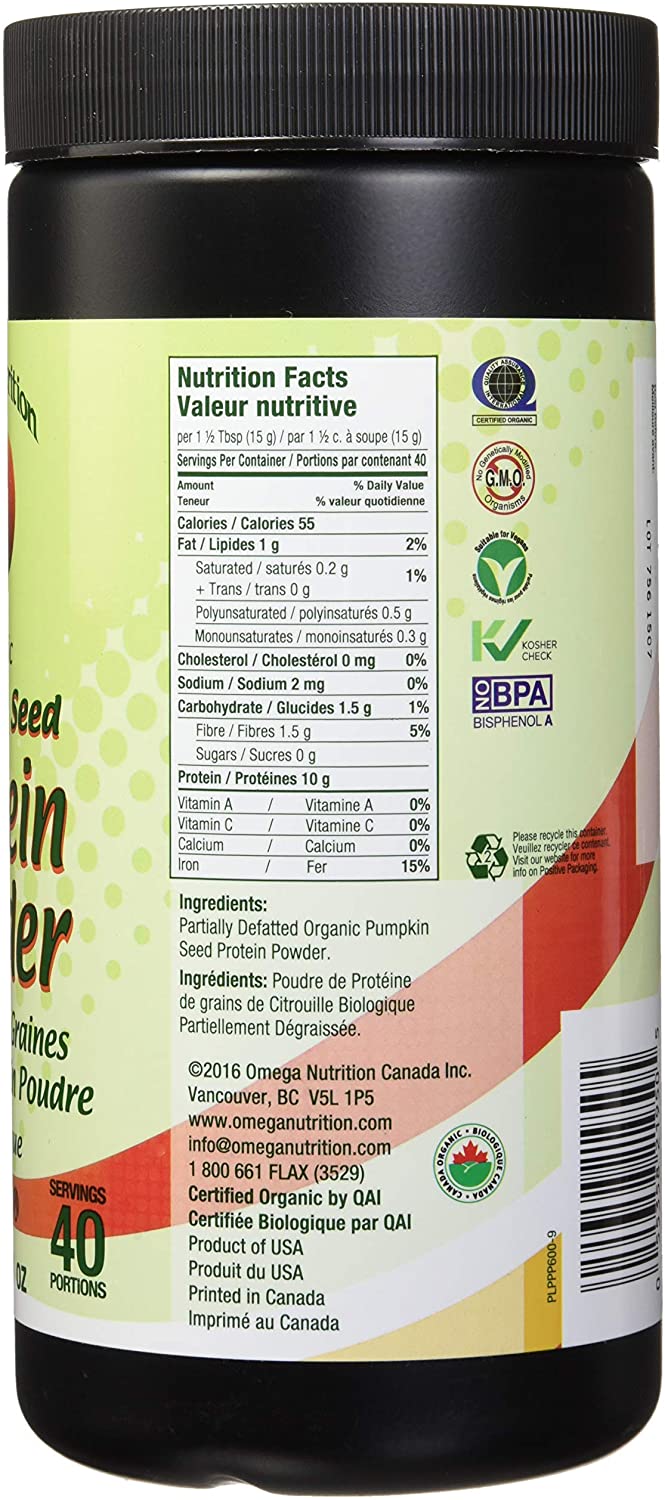 Omega Nutrition Organic Pumpkin Seed Protein Powder 600g